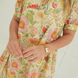 Seasonal Bloom Mini Dress - Sage