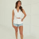 Inheritance Peplum Top - Off White
