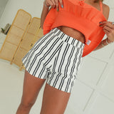 Connerly Striped Shorts - White/Black