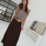Selene Maxi Skirt - Choco