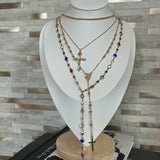Y Multi-Stone Lariat Necklace
