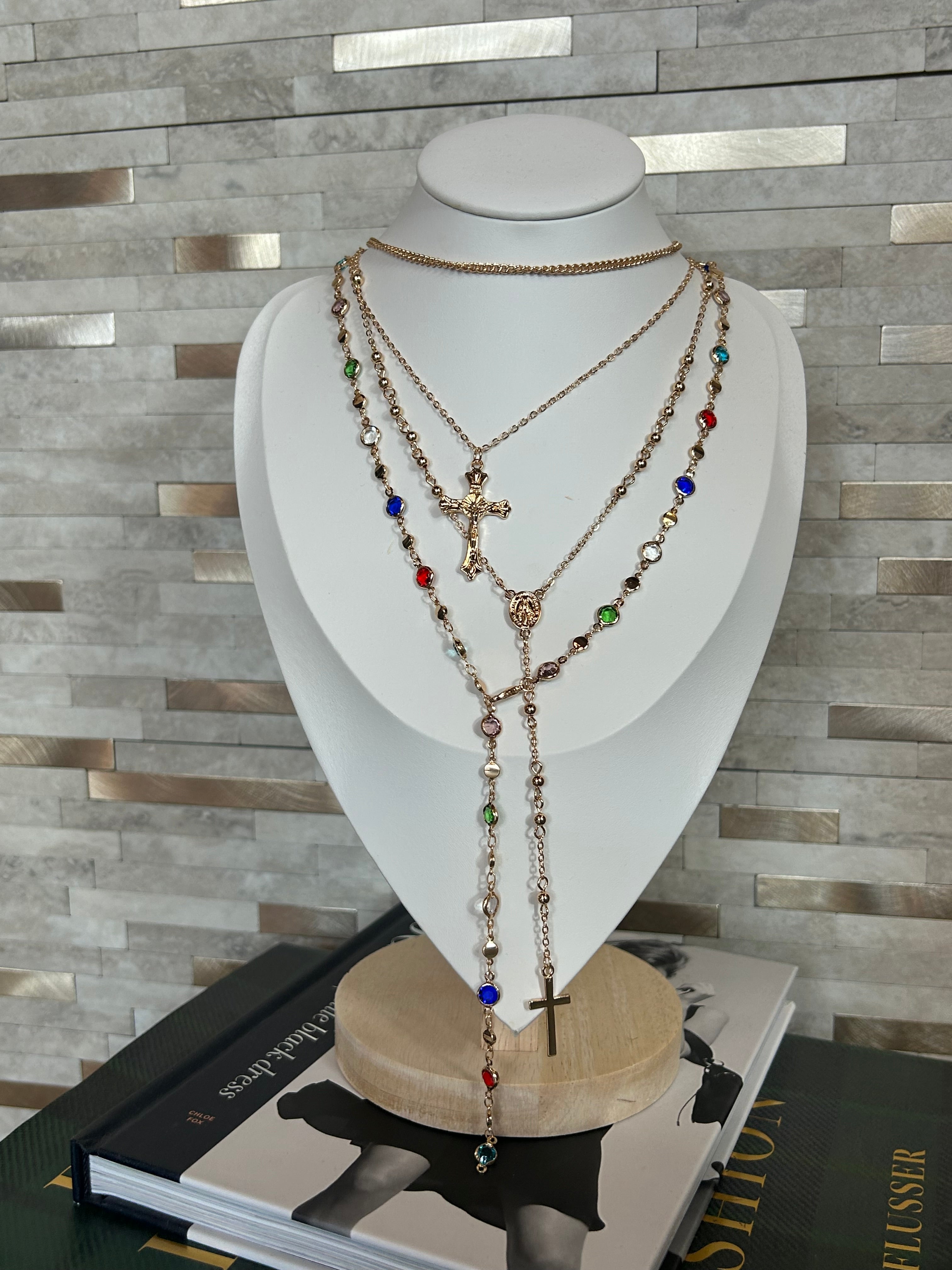 Y Multi-Stone Lariat Necklace