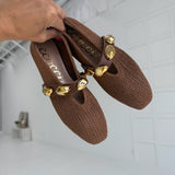Islander Raffia Flats - Mocha