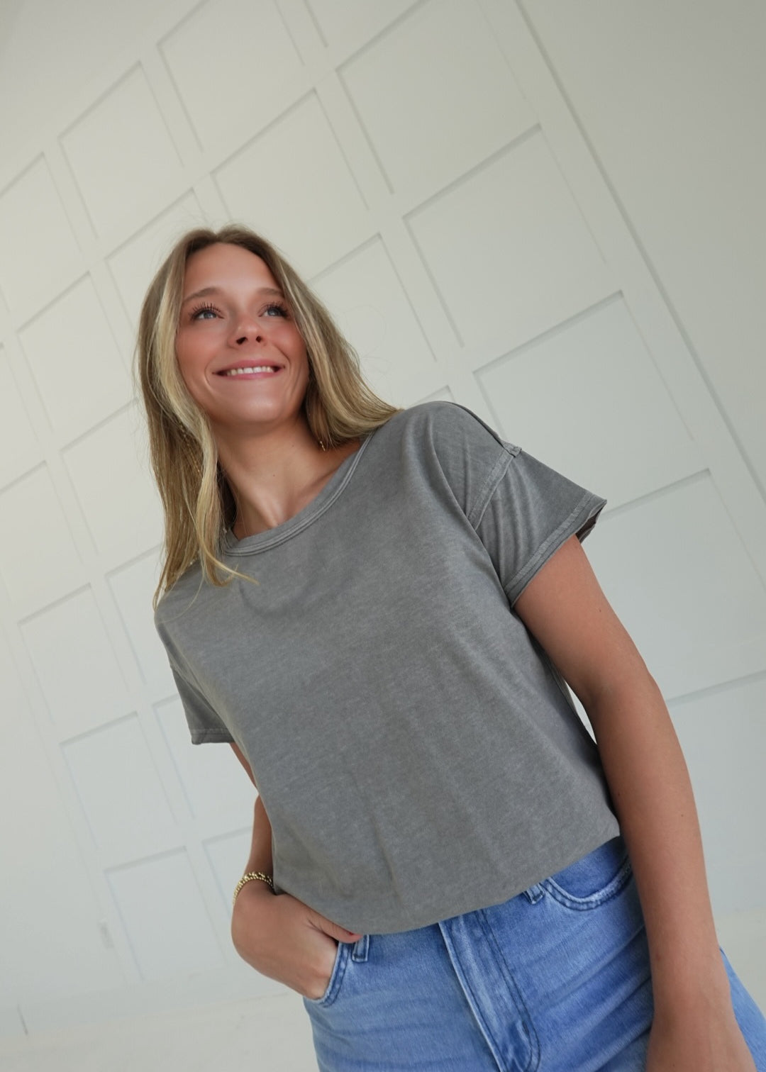Just a Basic Tee - Grey