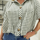 Plaid With Envy Top