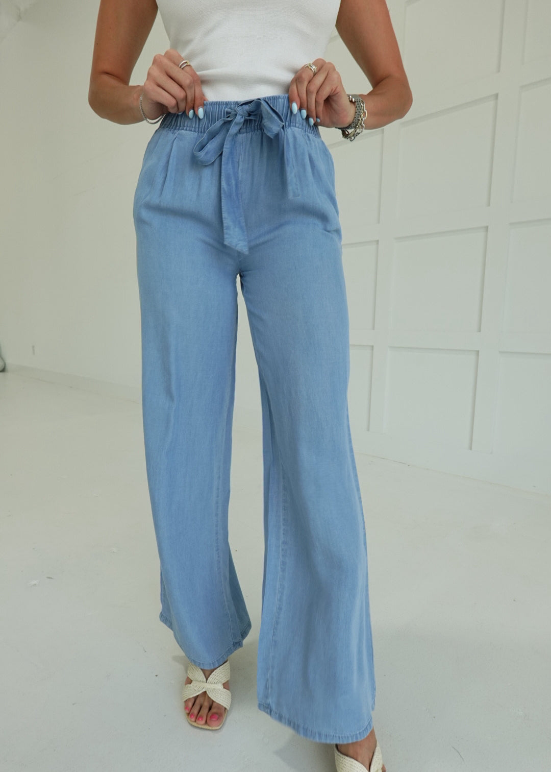 Danya Tencel Pants - Lt Blue