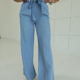 Danya Tencel Pants - Lt Blue