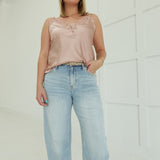 Tara Lace Cami Top - Blush