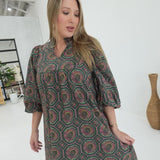 Boheme Mini Dress - Olive