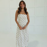 Dotty At Sea Midi Dress - Khaki