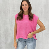 Claiborne Sweater Vest - Candy Pink