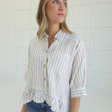 Louise Ruffle Top - Ivory