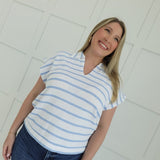 Holdover Stripe Top - Blue