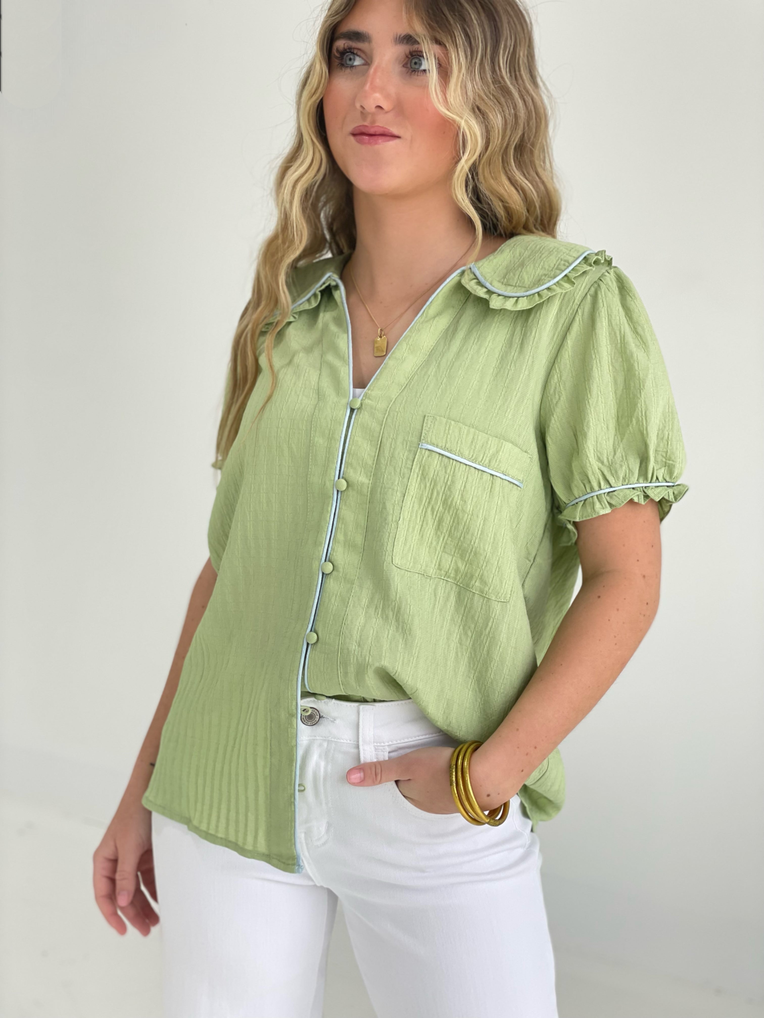 Stella Spring Blouse - Green