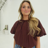 Close Call Blouse - Wine
