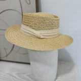 Straw Fedora - Beige/Beige