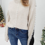 Whipporwill Sweater - Taupe/Black