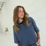 Keaton Striped Set - Black