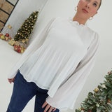 Perfectly Pleated Blouse - Off White