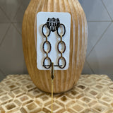 Oval Link Drop Earrings
