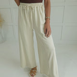 Staying Put Casual Pants - Stone