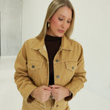 Ellison Cropped Jacket - Camel