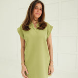 Sully Scalloped Dress - Sage