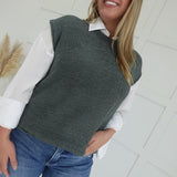 Claiborne Sweater Top  - Ash Jade