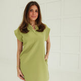 Sully Scalloped Dress - Sage