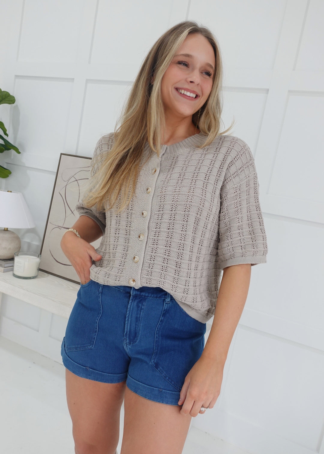 Staggered Sweater Top