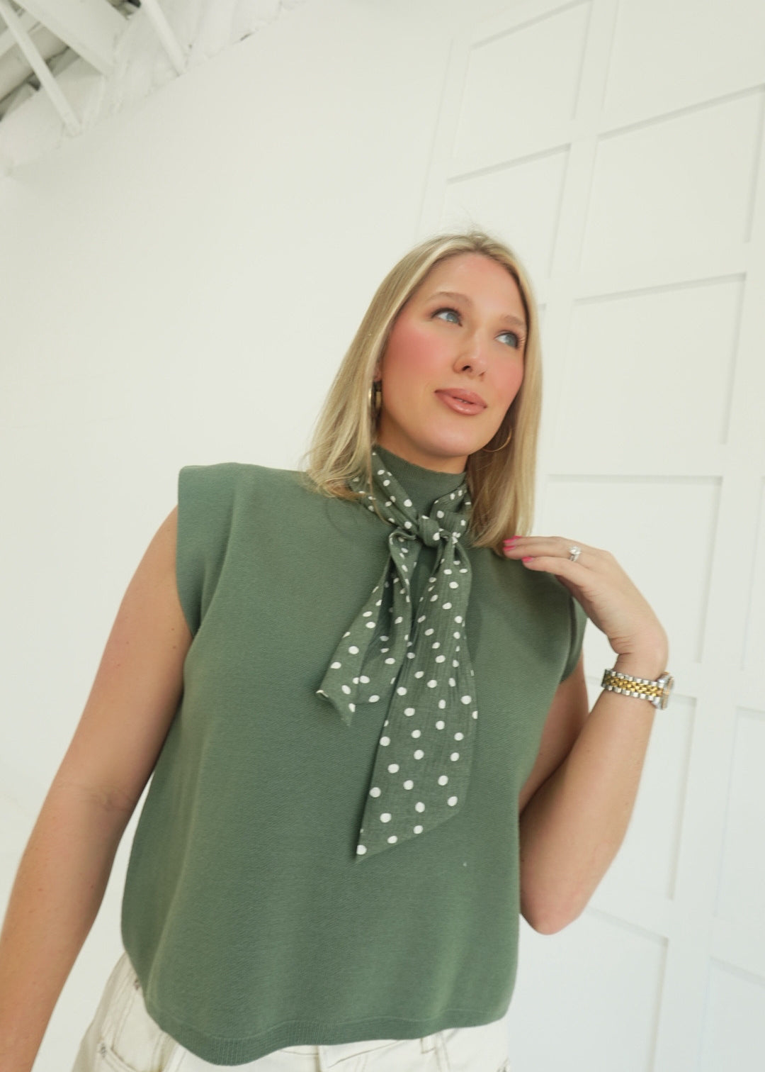 Park Ave. Knit Top - Olive
