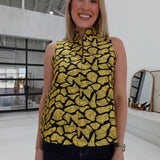 Cordelia Jacquard Top - Mustard