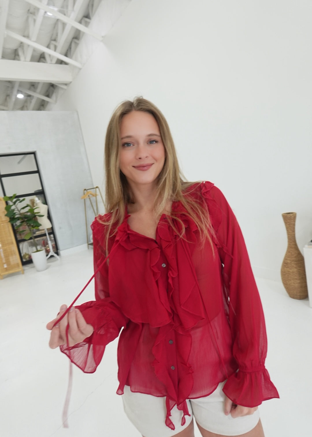 Edge of Youth Blouse - Red