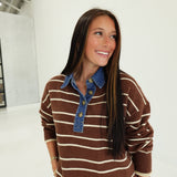 Jacques Sweater Top - Brown