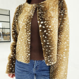 Fonder Fawn Print Jacket - Brown
