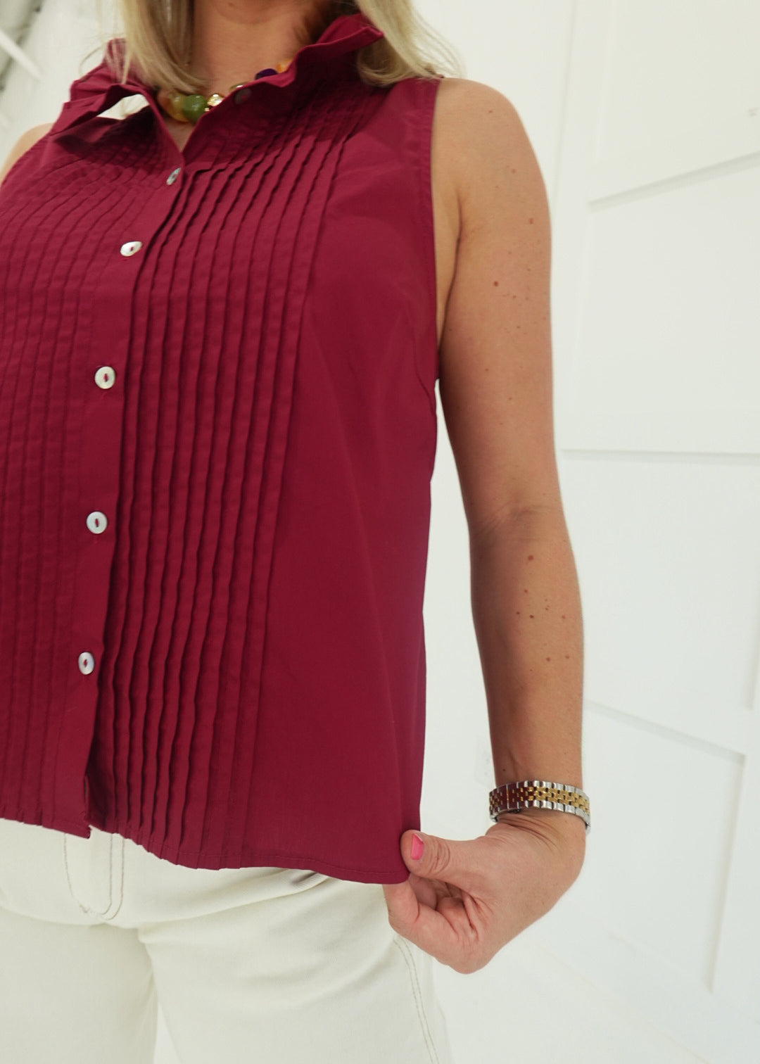 Nearing Autumn Top - Burgundy