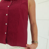 Nearing Autumn Top - Burgundy
