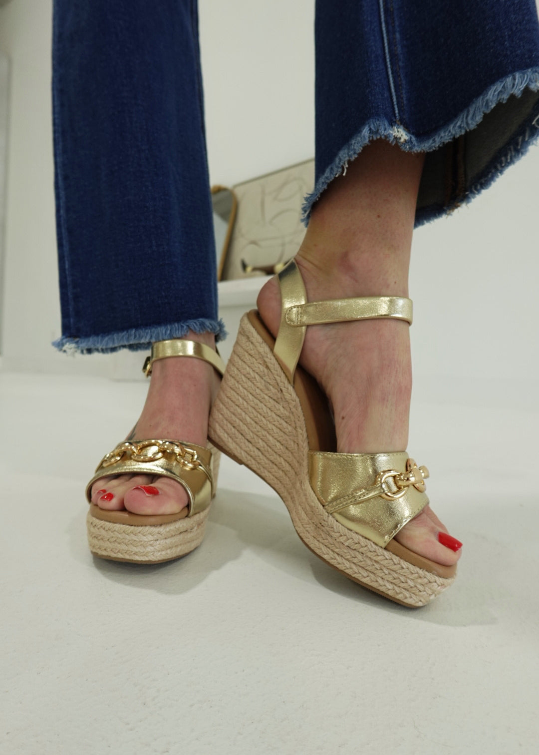 Claiborne Espadrille Wedge - Gold
