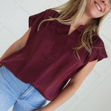 Well-Rounded Satin Blouse