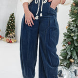 Hipster Corduroy Pants - Dark Teal