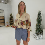 Suede Overlap Skort - Stone