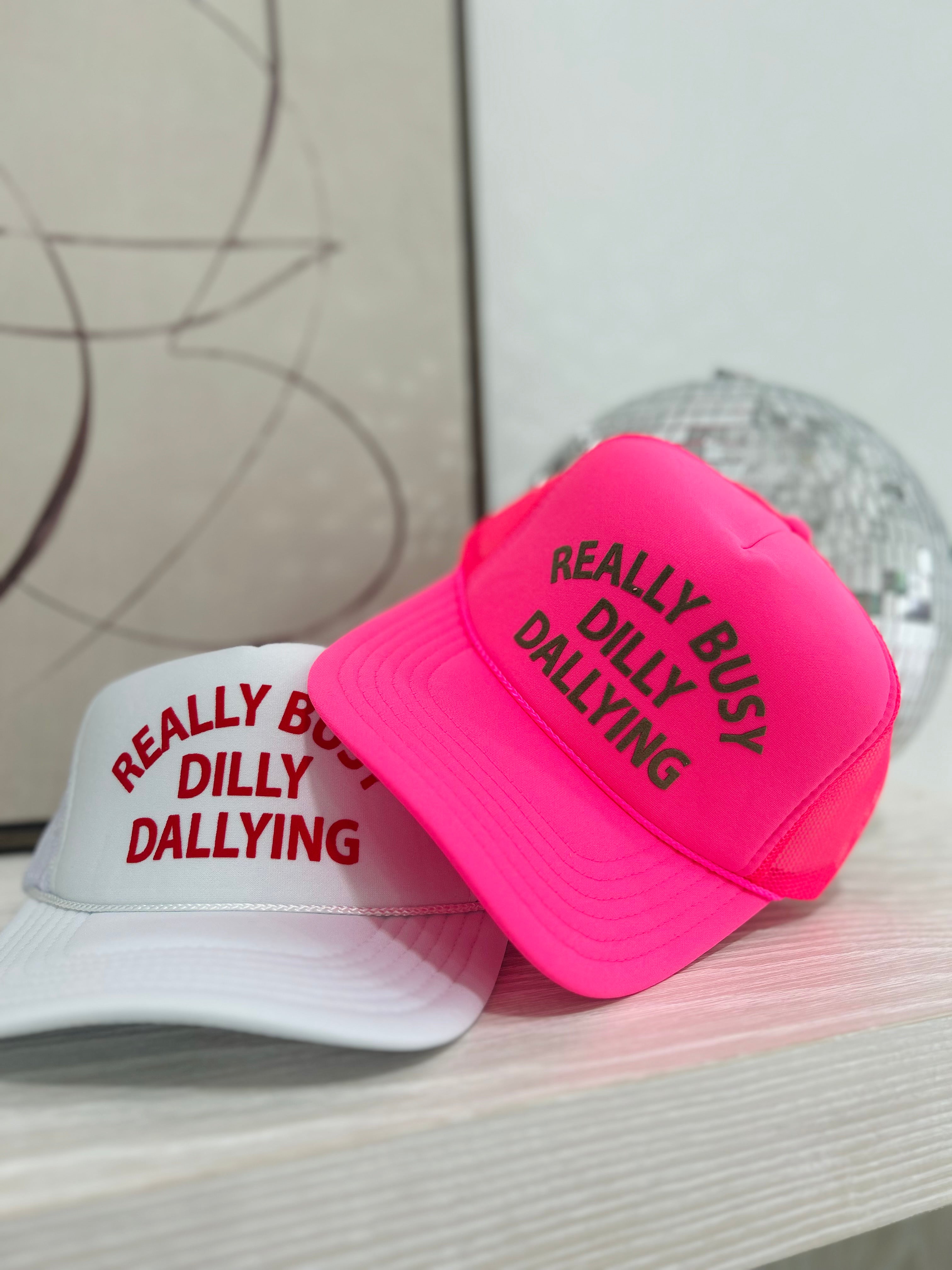 Dilly Dallying Hat - Neon Pink