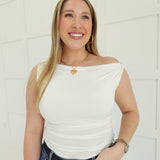 The Darby Top - Ivory