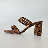 Cheetah Double Strap Heel