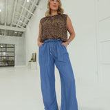 Markham Paperbag Pants - Medium Denim