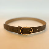 Chic Oval Buckle Belt - Brown