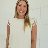 Lydia Cut-Out Top - Cream