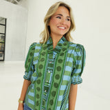 Beaufort Printed Top - Olive