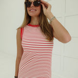 Simple Style Midi Dress - Red