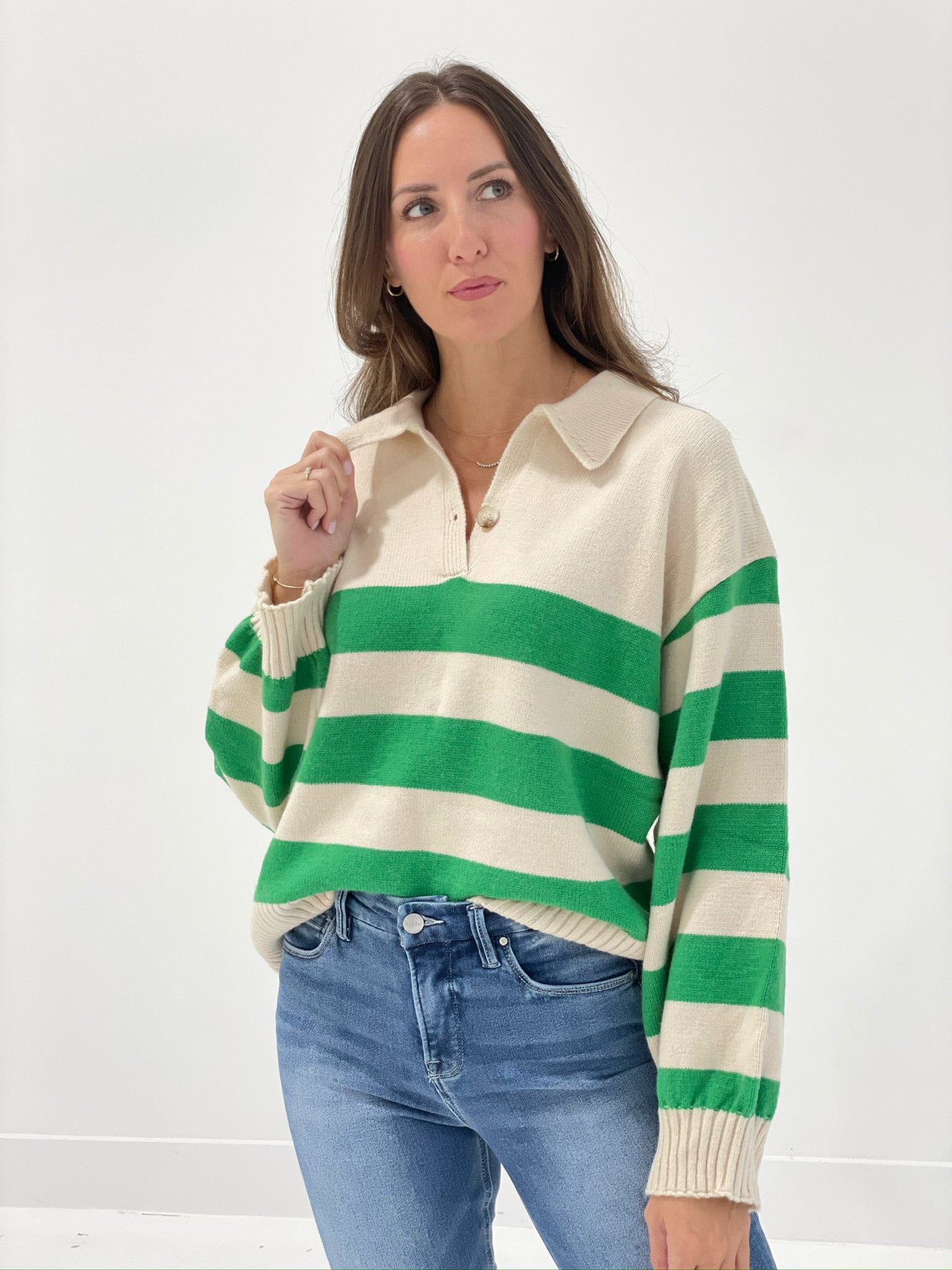 Full Of Cheer Striped Sweater - Green *CM